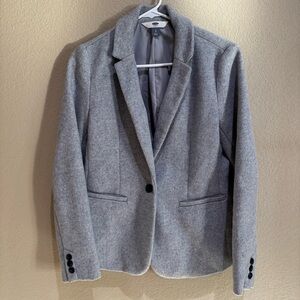 Old Navy Gray Wool Blend Blazer Coat Women’s Small Single Button